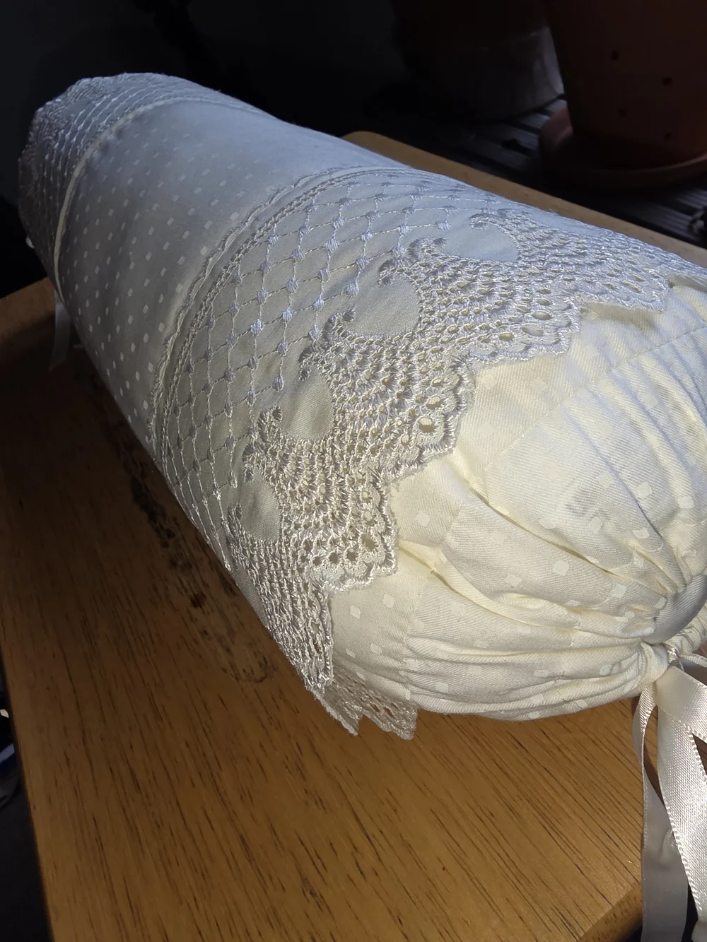 Charisma Lace Pillow and Bolster Set